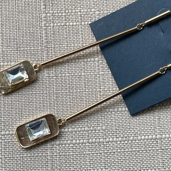 Botkier Women Earrings Gold Tone Long Drop dangle Ear Jewelry New - Picture 6 of 11